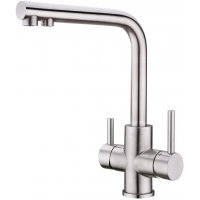3 Way Kitchen Mixer Tap SUS 304 Material with Drinking Water Kitchen Sink Tap 360° Swivel Spout Kitchen Mixer Stainless Steel